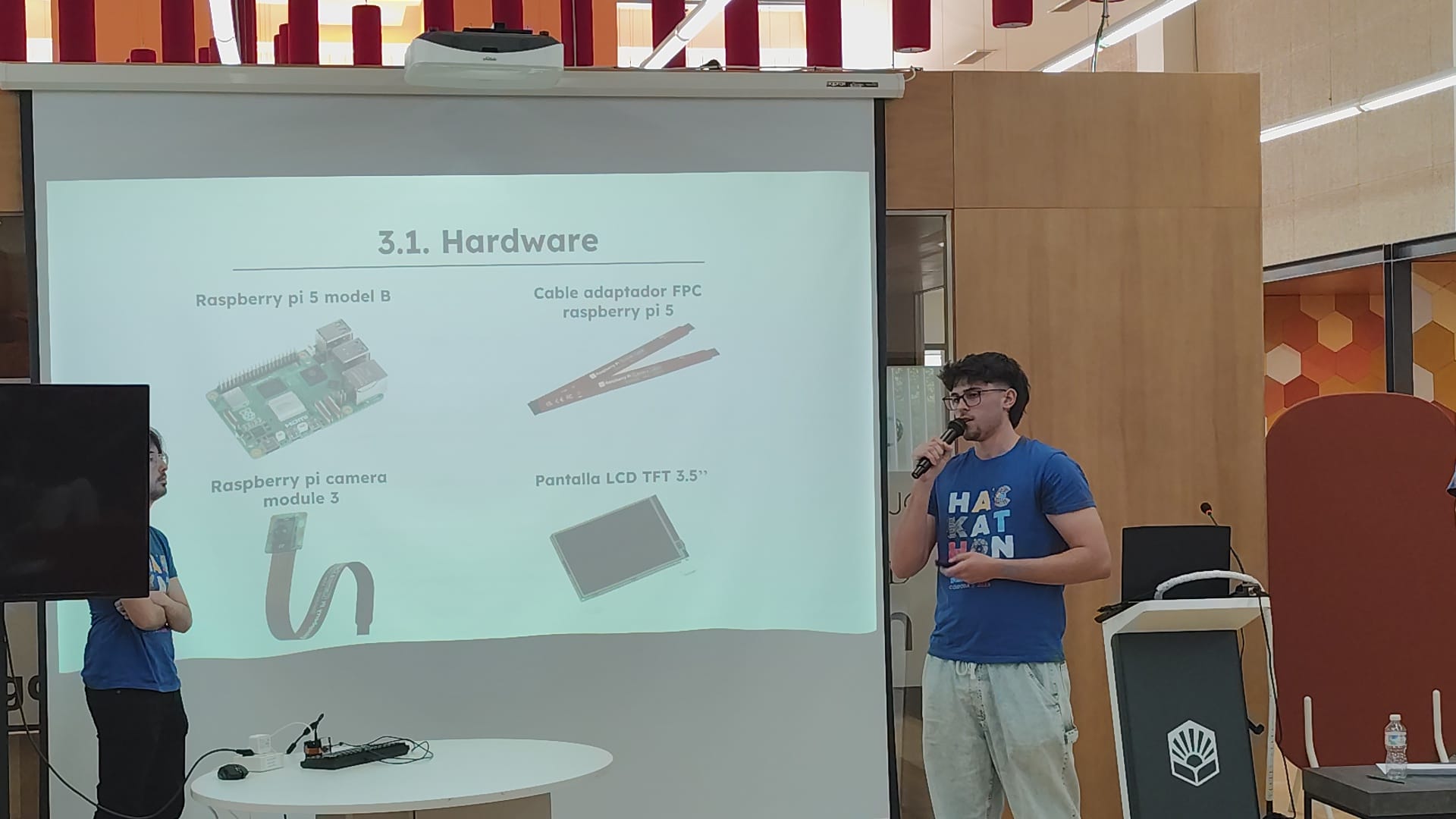 Desarrollo del proyecto durante el hackathon